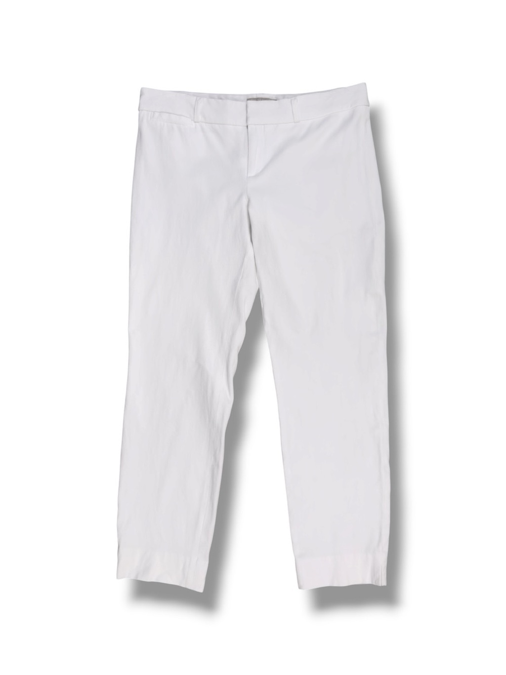 Banana Republic White Straight-Leg Cropped Chinos